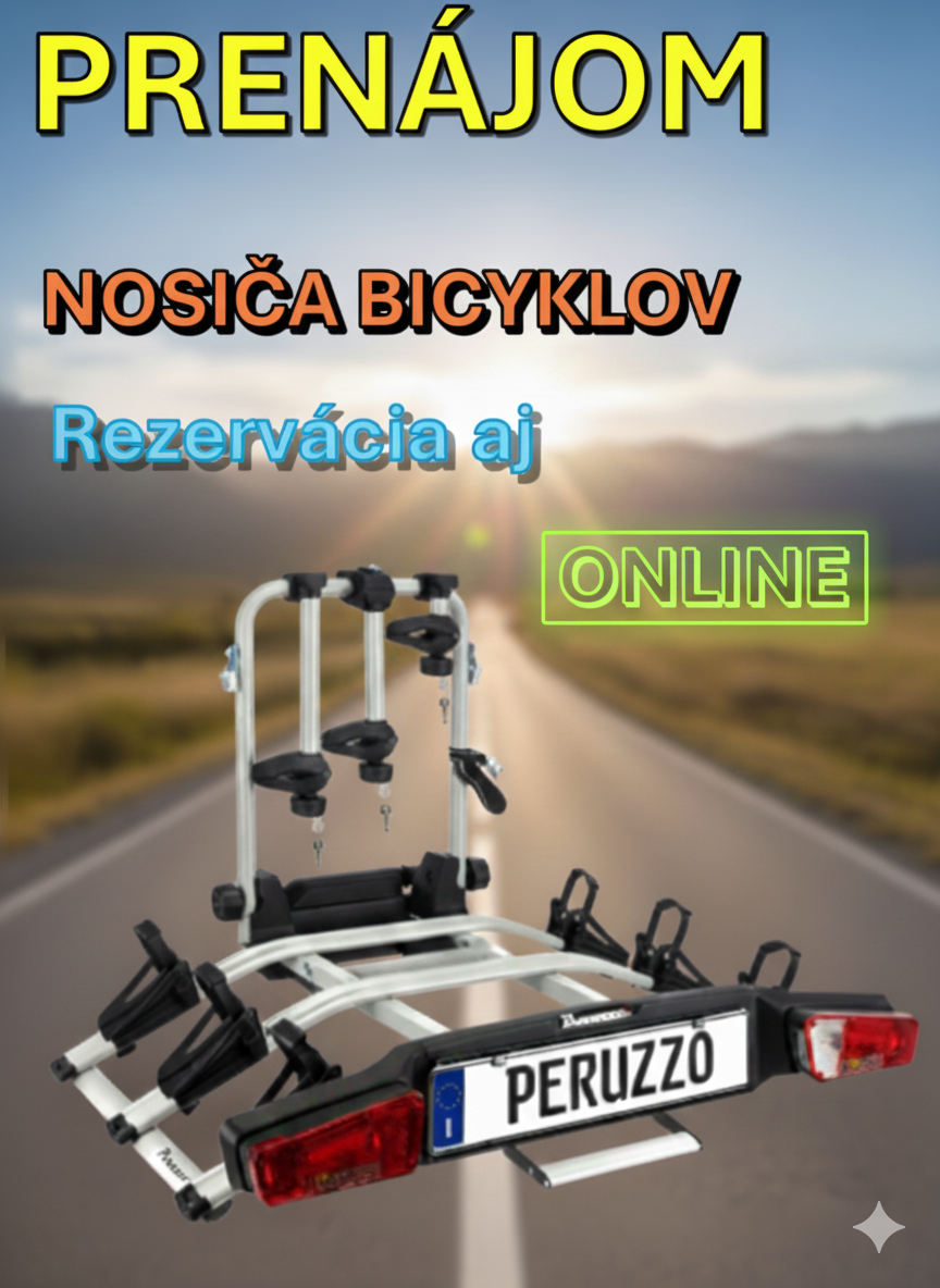 Prenajom: nosic na bicykle aj pre e-bike (5eur /den)