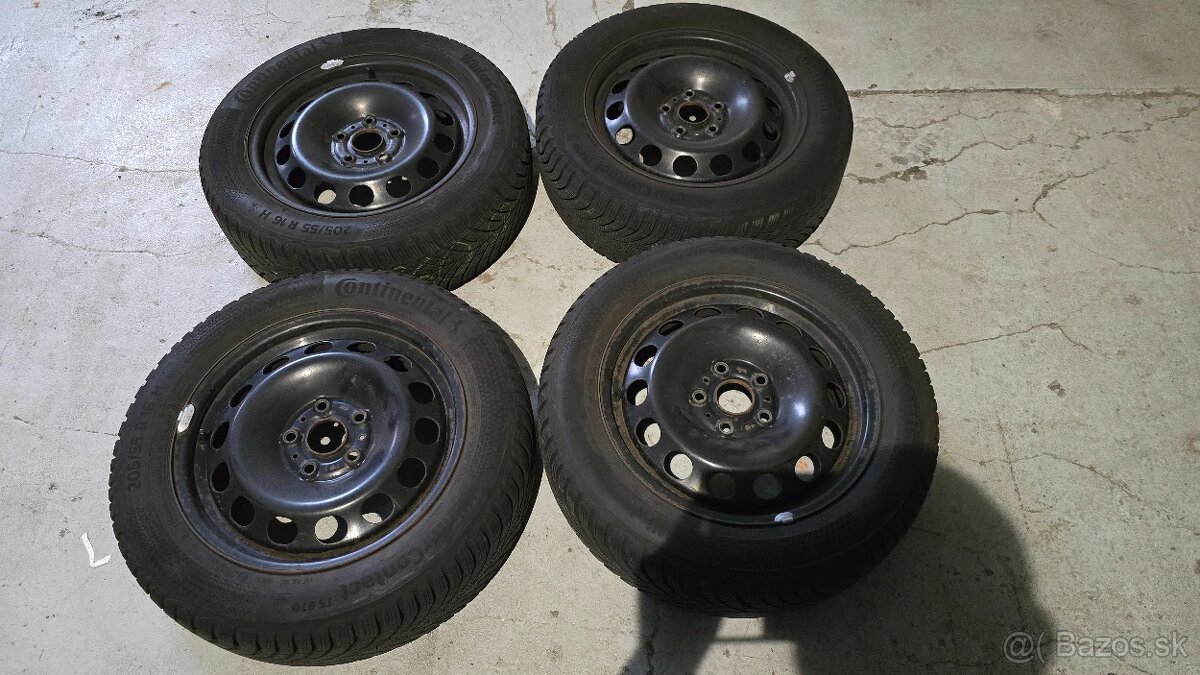 Predam plechove disky 5x112 R16 a zimne pneu