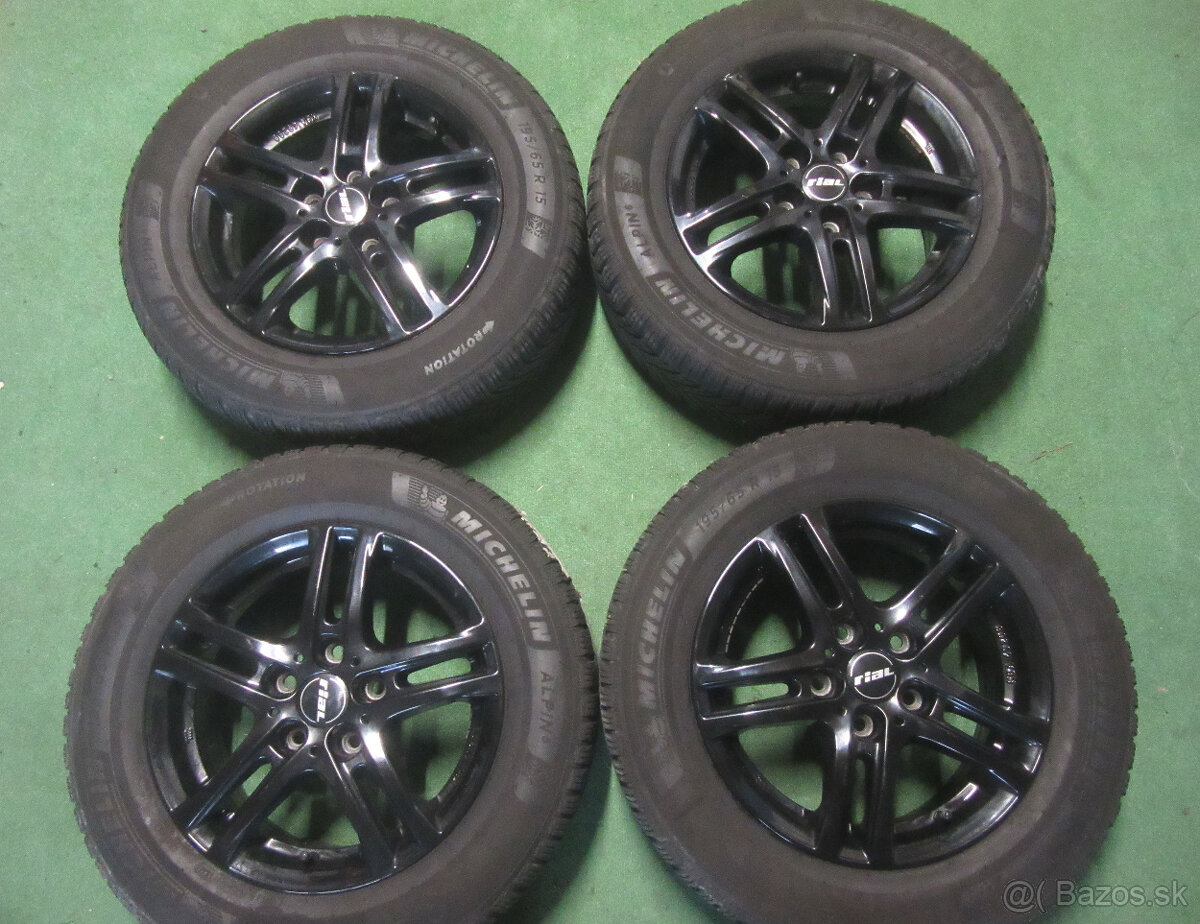 Zimné kolesá RIAL rozteč 5x112 + 195/65 R15 michelin