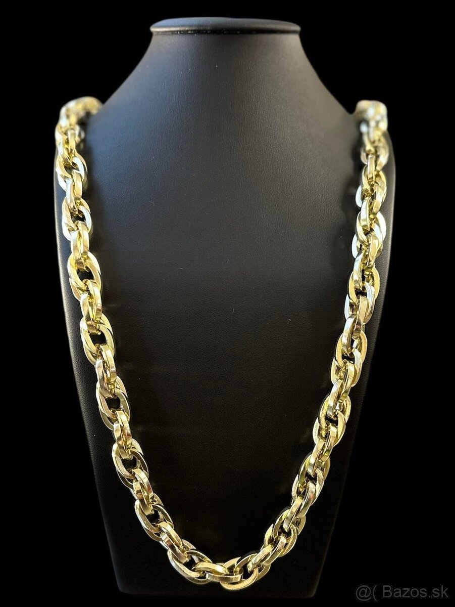 Zlatá reťaz - retiazka Atypický vzor, 14k zlato 585