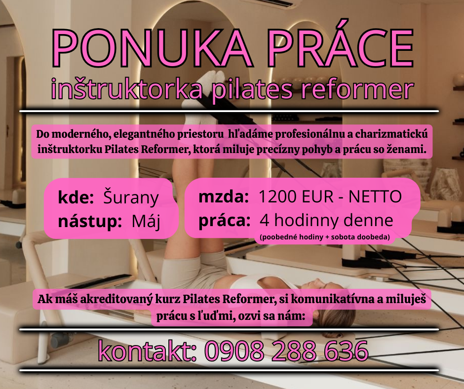 INŠTRUKTORKA PILATES REFORMER