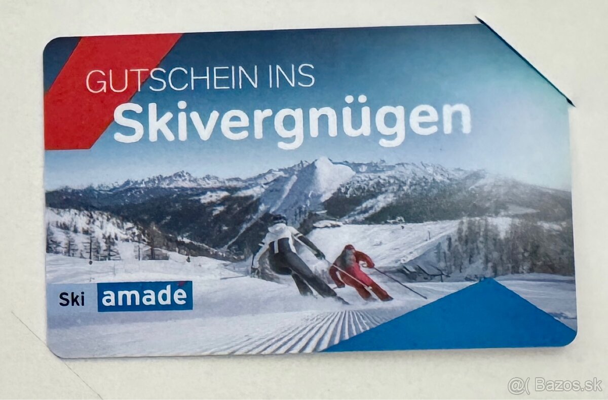 Predám voucher na skipasy do SkiAmade v hodnote 460,50€