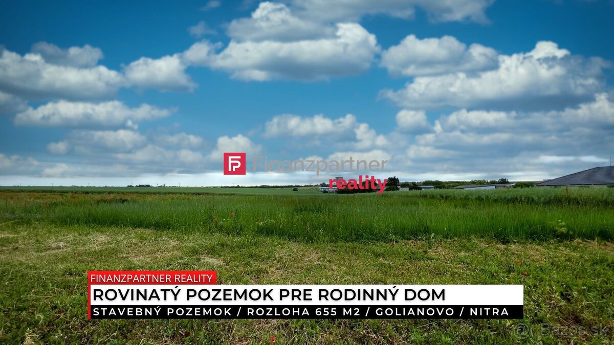 Stavebný pozemok 655 m², Golianovo, Nitra