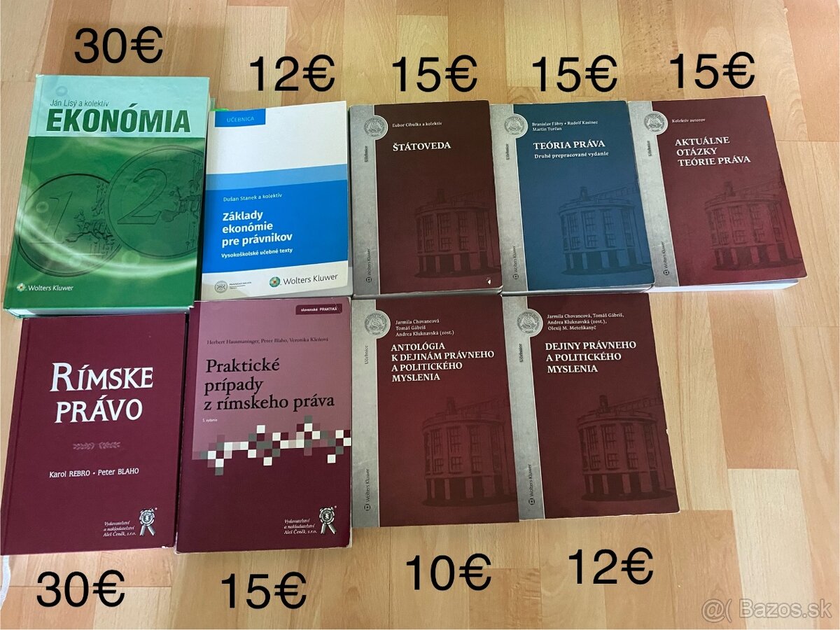 Knihy a učebnice pre 1.ročník právnickej fakulty