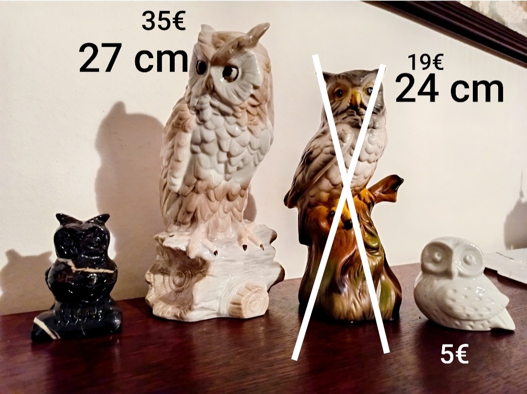 Sovy porcelán, keramika, onyx
