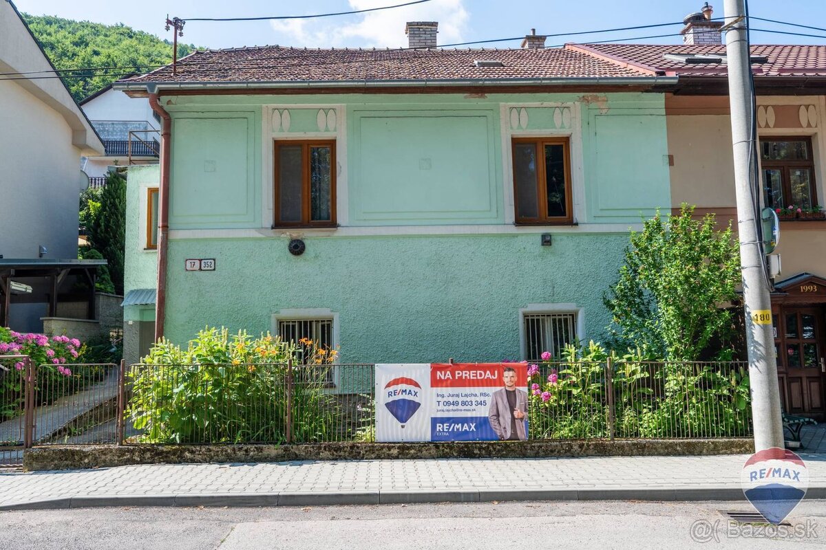 na predaj rodinný dom Trenčianske Teplice centrum pozemok 38