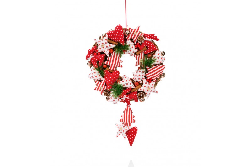 Vianočný veniec so škandinávskym vzorom