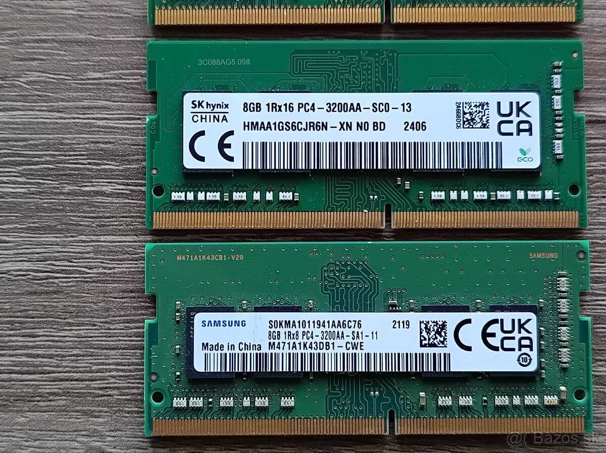 16GB (2x8) SkHynix, Micron, Samsung - SoDimm DDR4 - Levice | Bazoš.sk