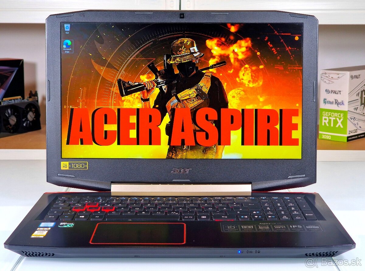 Herný notebook ACER VX | i7-7700HQ | GTX 1050Ti | 512SSD+1TB