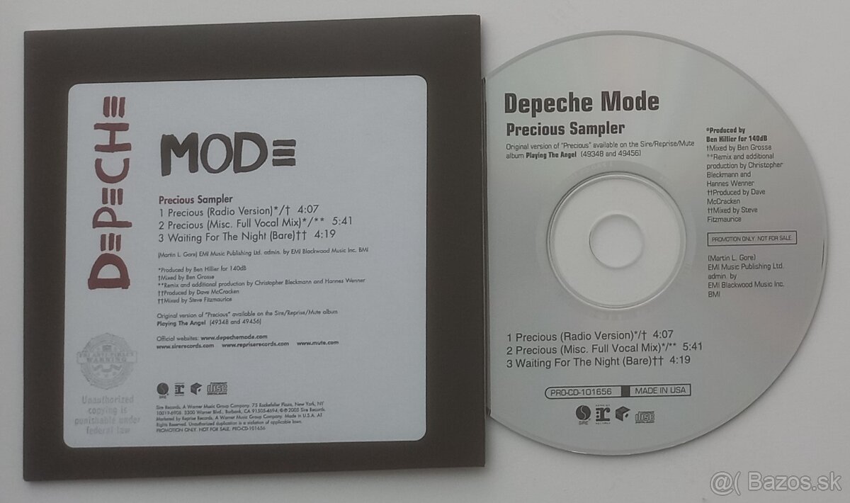 Depeche Mode US CD Promo Precious