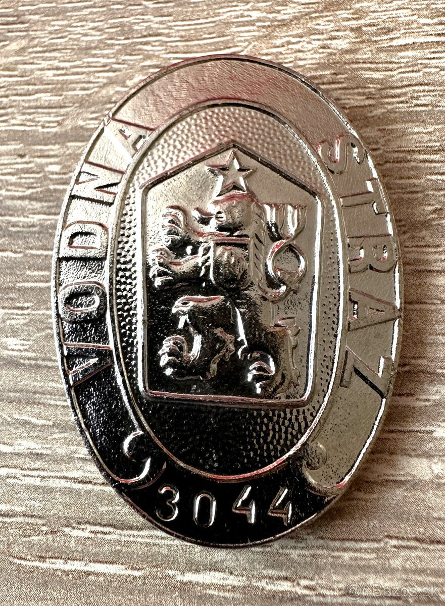 vodná stráž odznak číslovaný ČSSR znak lev