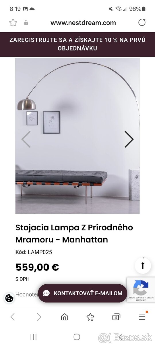 Predáme veľmi peknú mramorovu Lampu.