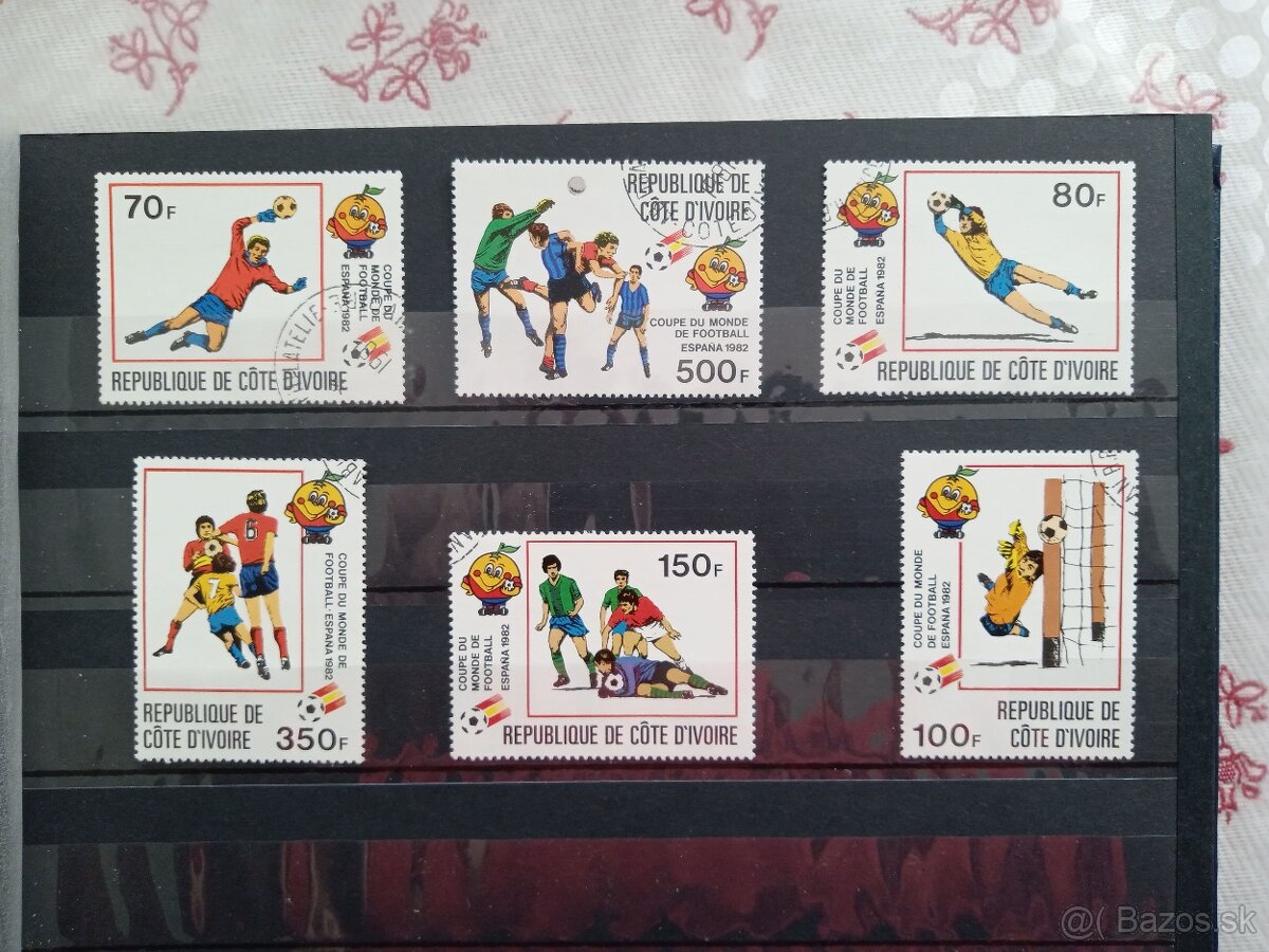 Poštové známky č.1030 - Pobrežie Slonoviny - futbalisti