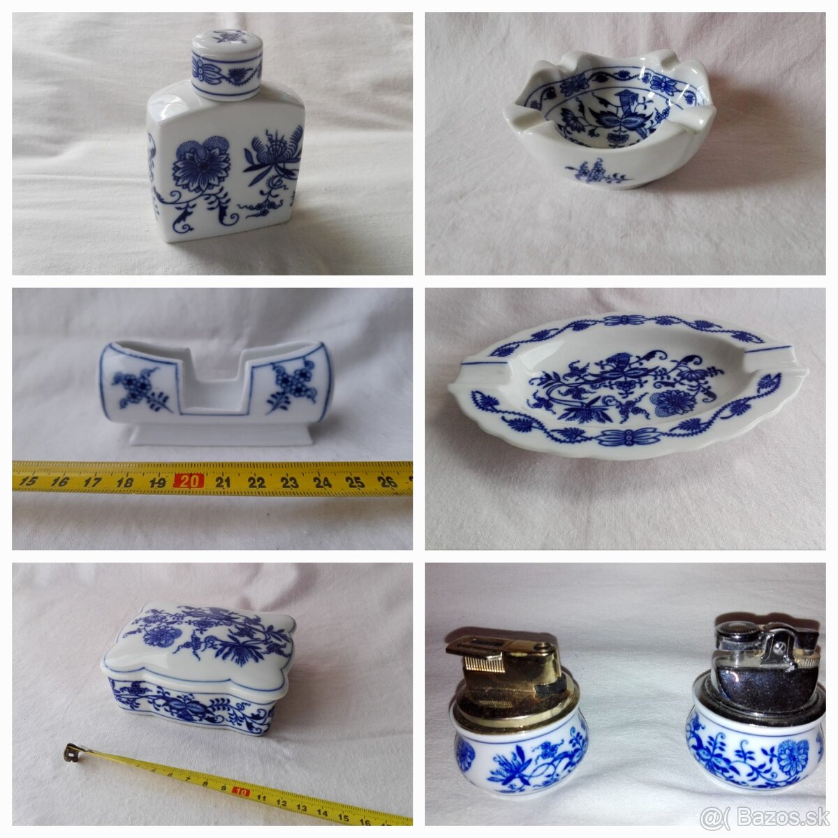 Cibulák popolník šperkovnica ploskačka zapalovač d. špáradlá