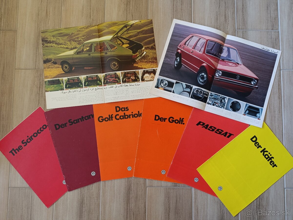 Prospekty Volkswagen / Seat / Porsche 60.-90. léta.