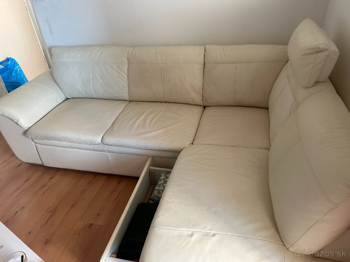 sedacia suprava kozena kremova