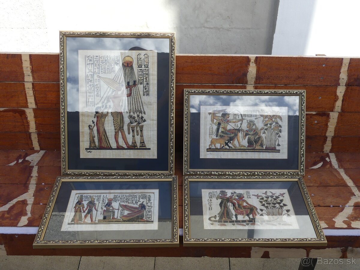 sada egyptskych obrazov na papyruse 4ks