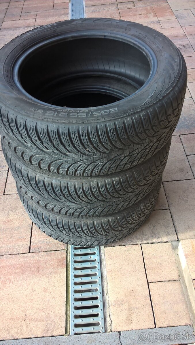 2+2 ks ZIMNÉ 205/55 R16 91H dezén cca 6-7 mm - UŽ OD 20€/kus