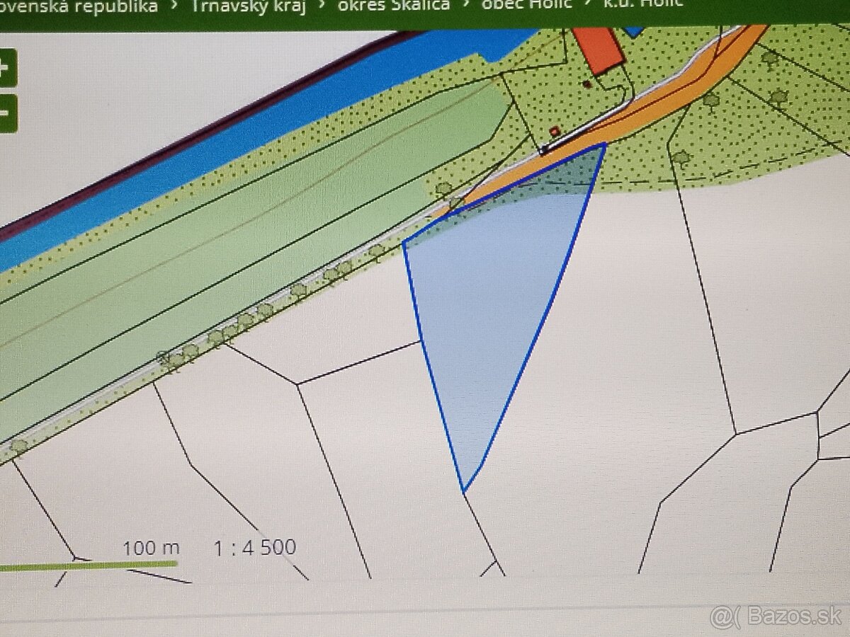 Pozemek v povodí Moravy