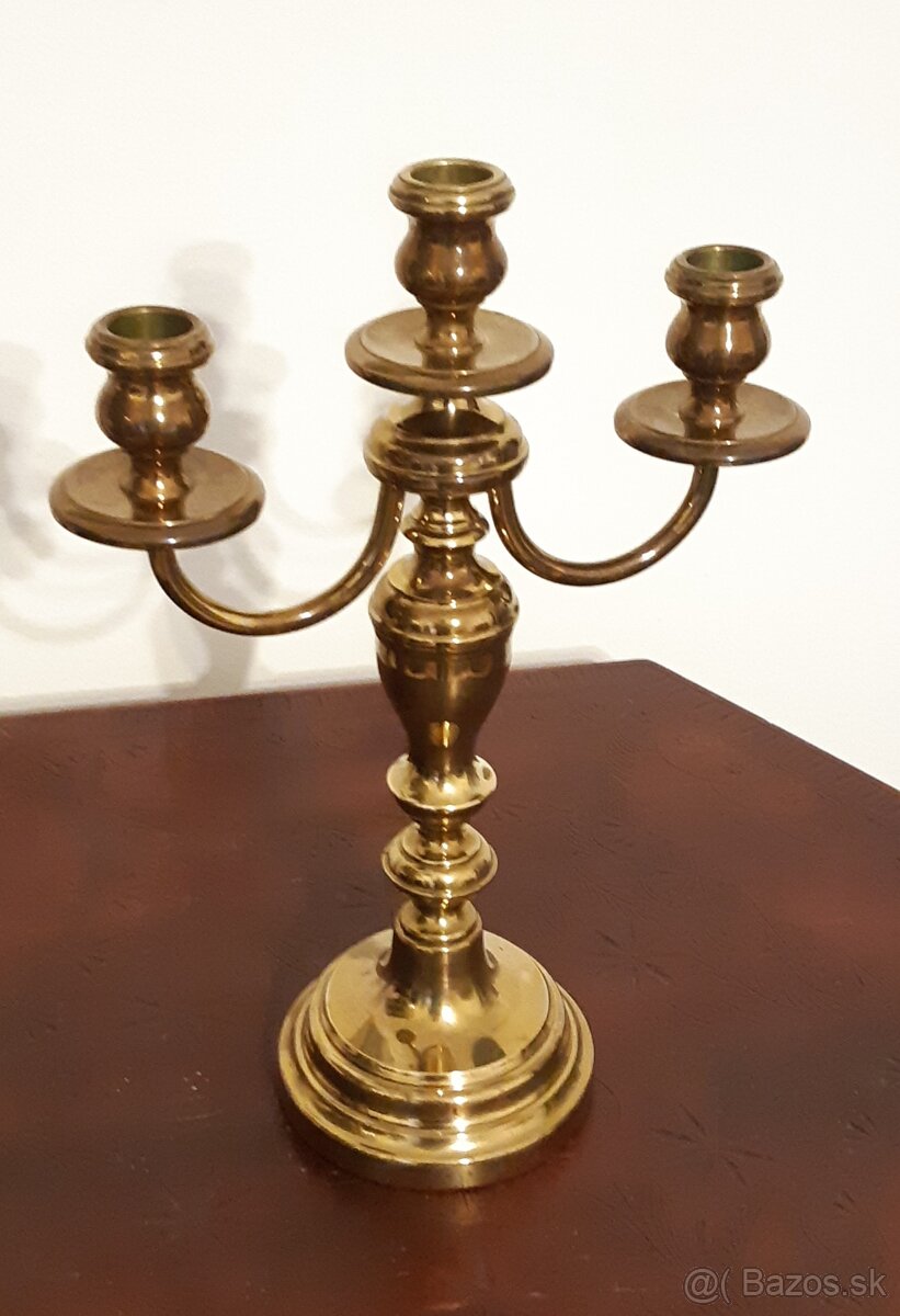 Retro mosadzny svietnik