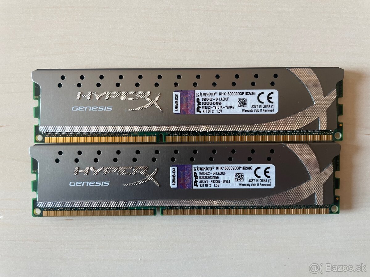 Kingston RAM 2x4GB, DDR3 desktop