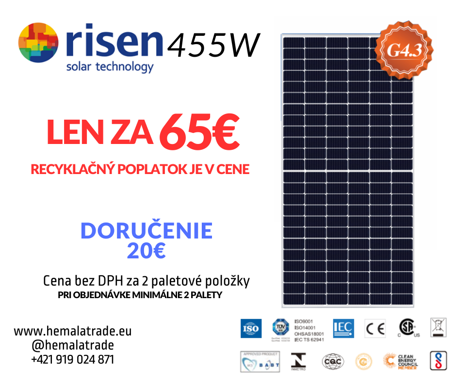 Risen RSM144-7-455M, Fotovoltický solárny panel 455 W