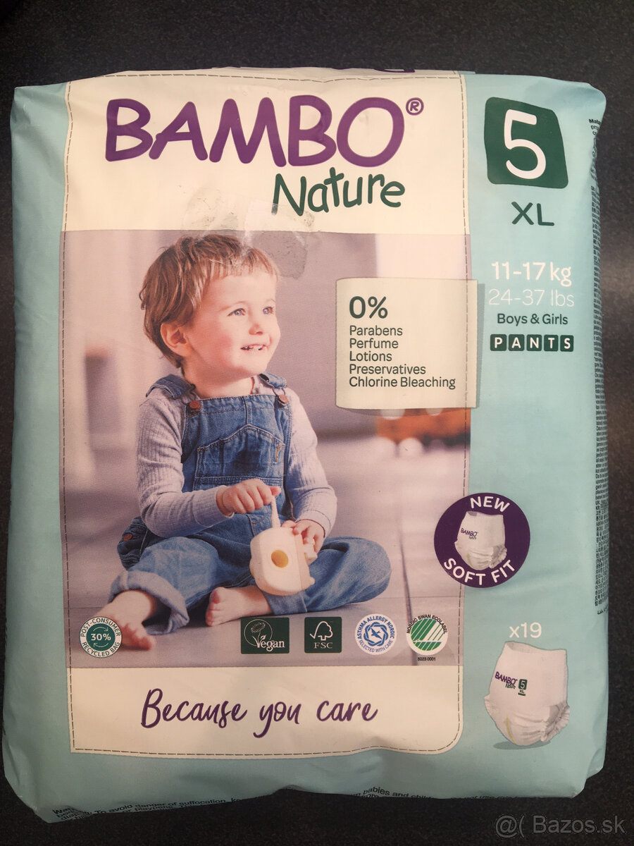 Plienky Bambo Pants 5 Detské plienkové nohavičky (11-17 kg)