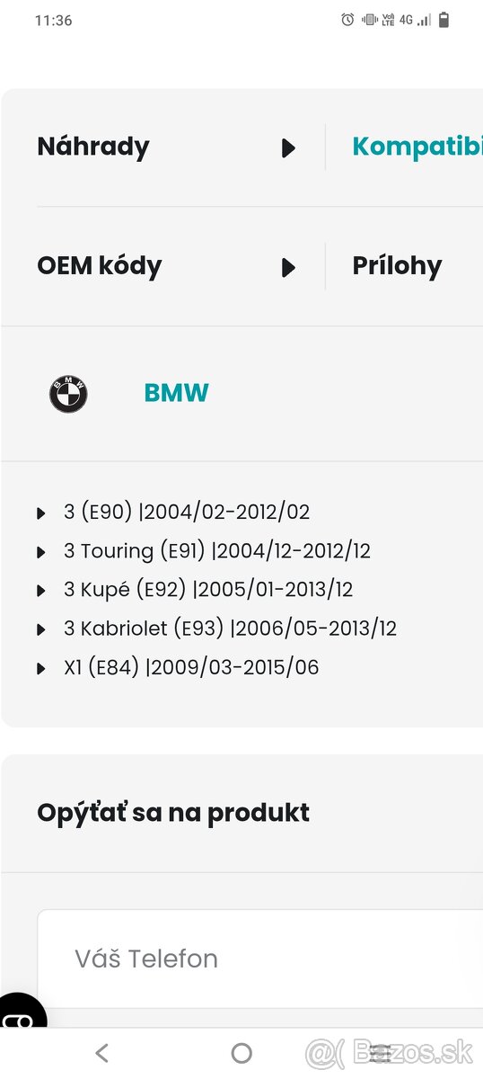 Brzdové kotúče bmw3 x1