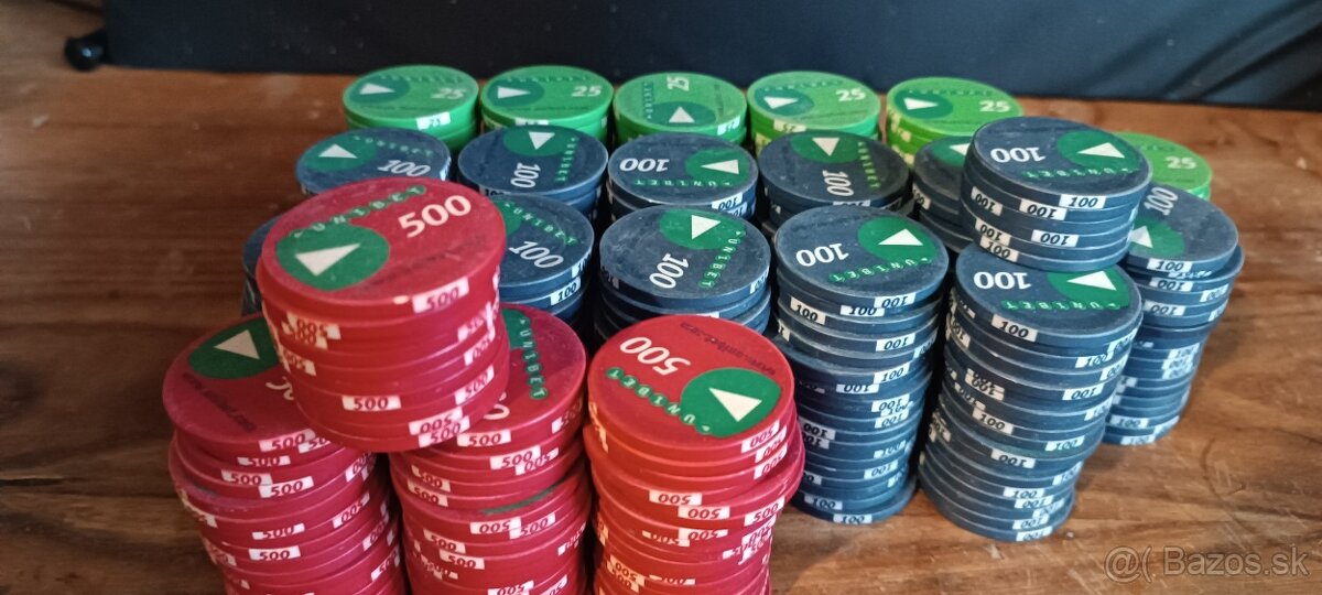 Keramické žetóny na poker