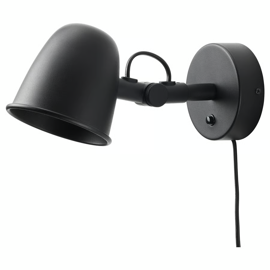 IKEA SKURUP Nástenná lampa, čierna