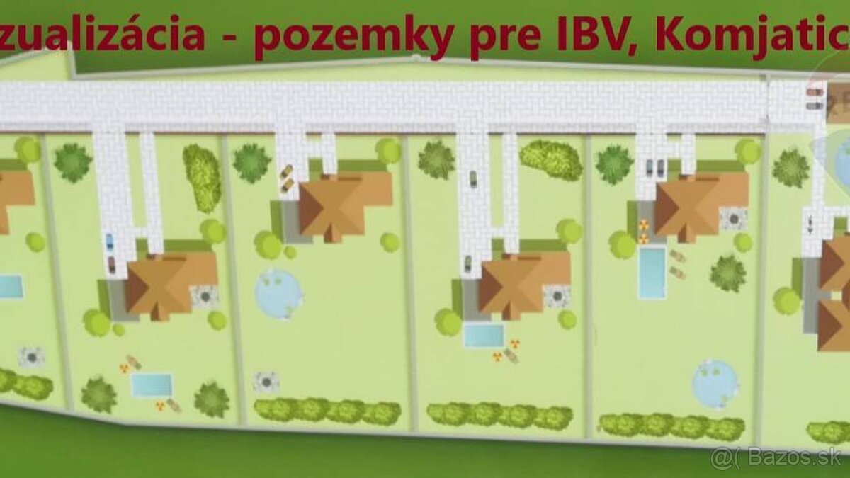 Komjatice – pozemok 5.478 m² na výstavbu (6 stavebných pozem