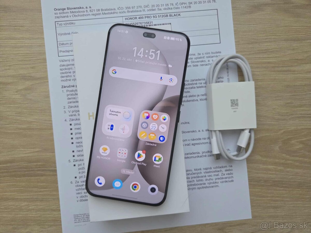 Honor 400 Pro 12GB / 512GB, cierny , top , zaruka