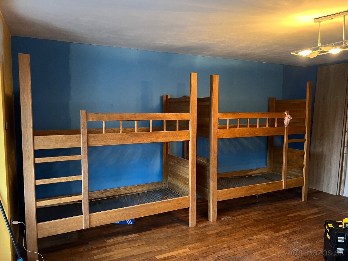 Predám 2x dvojposchodova posteľ z masívu