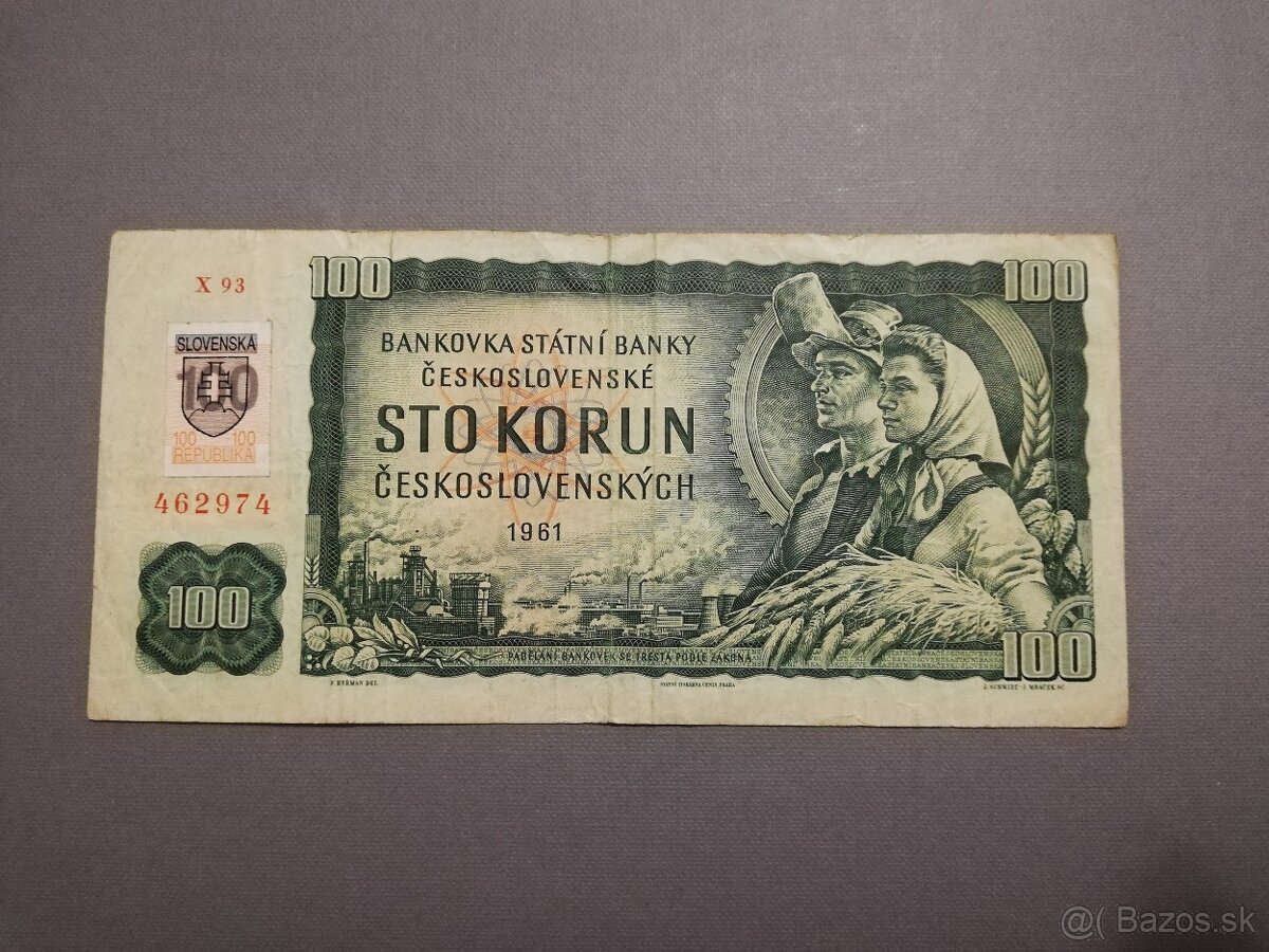 100 Kčs Bankovky