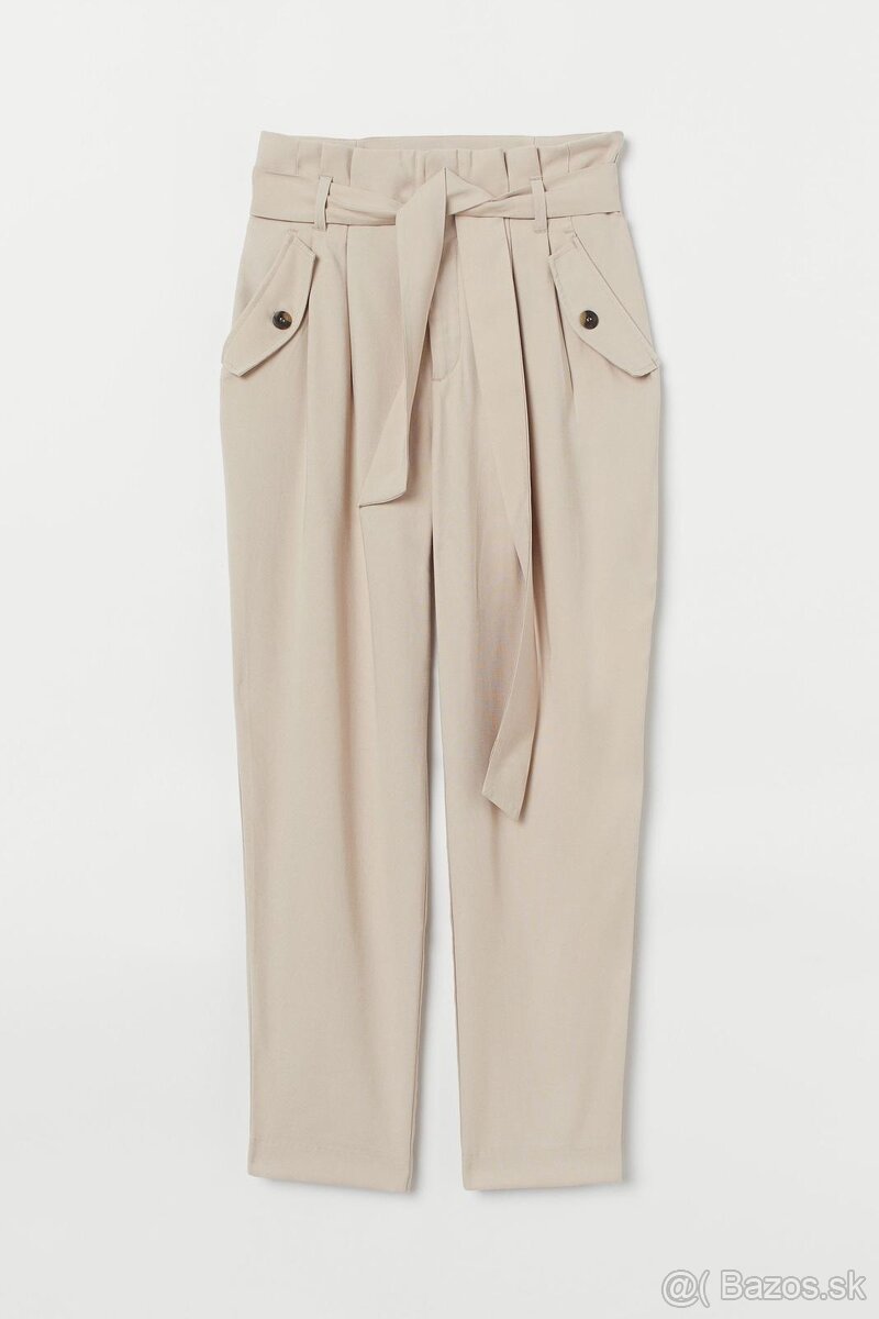 NOVÉ beige/ bežové nohavice H&M veľk. XS