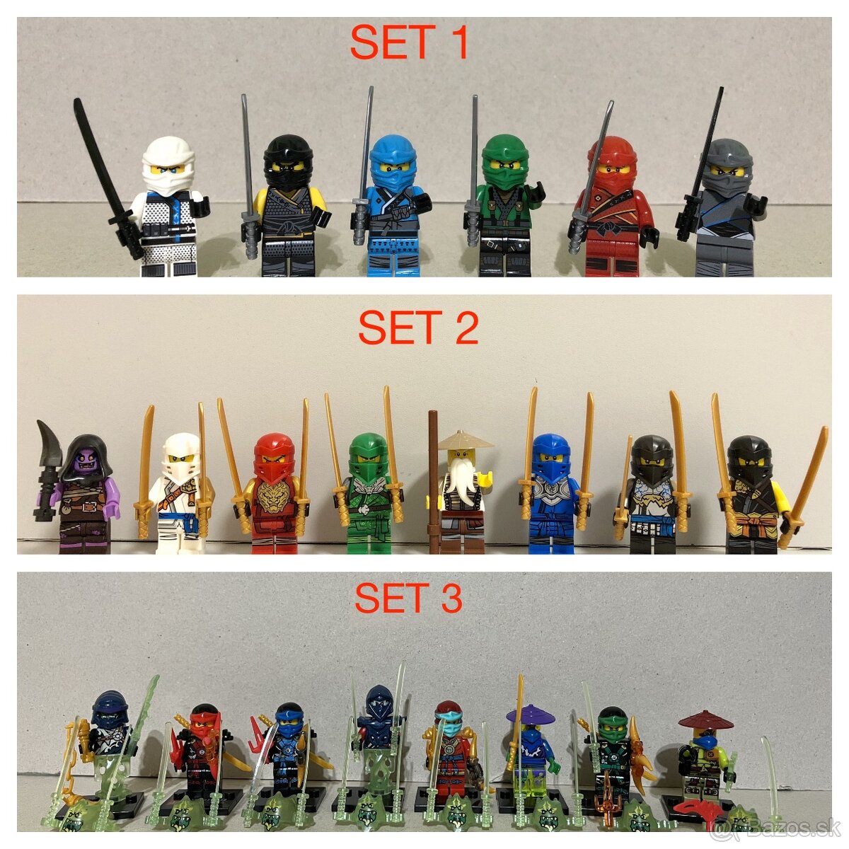 Figúrky Ninjago (8ks) typ lego - nové, nehrane