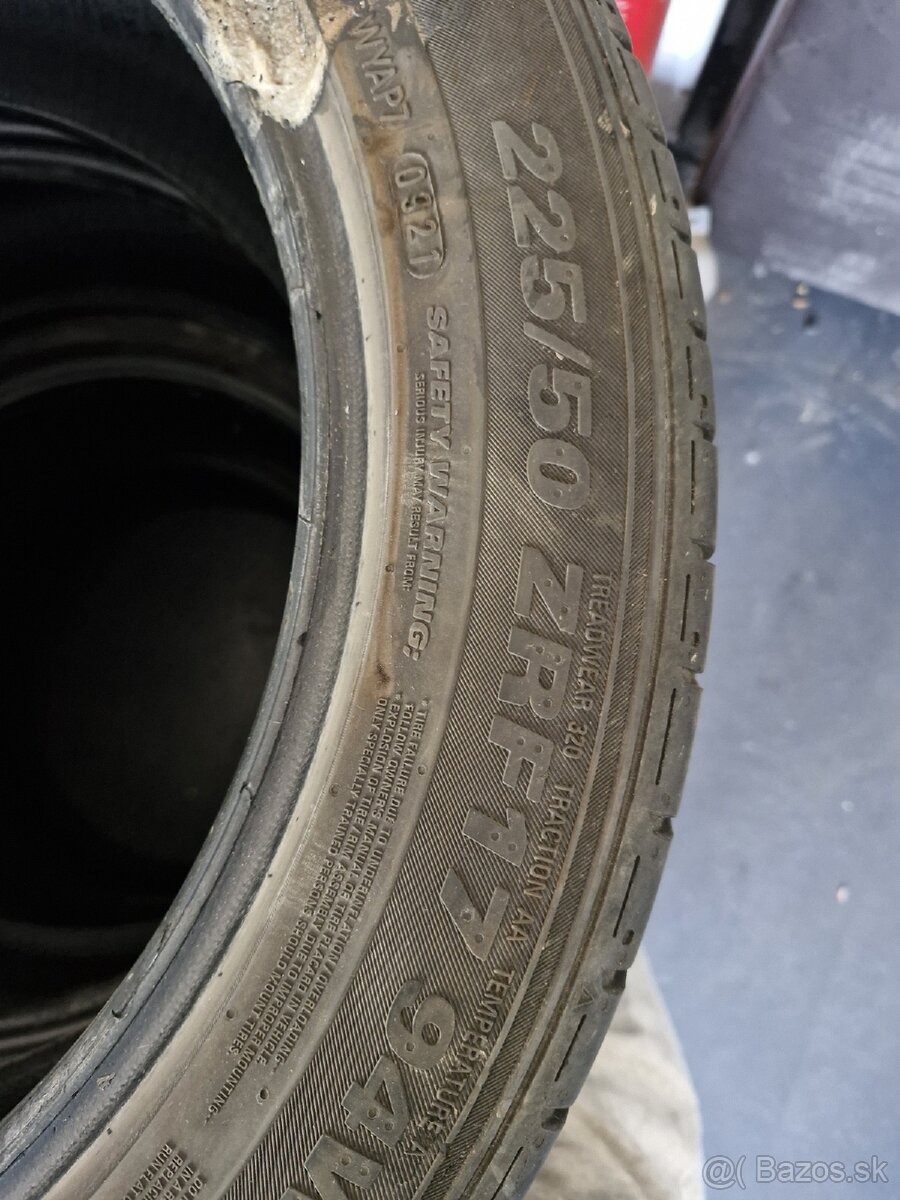 Predám letné pneumatiky 225/50r17
