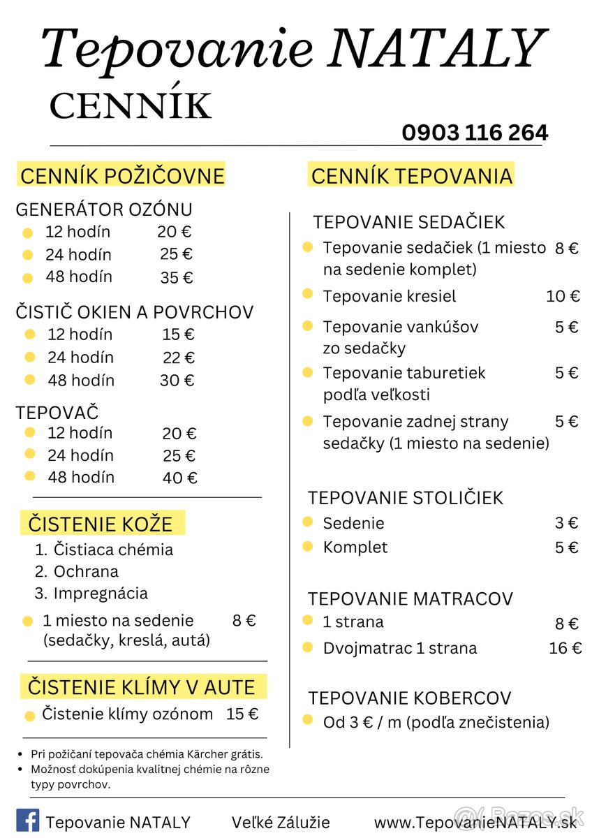 Tepovanie NITRA