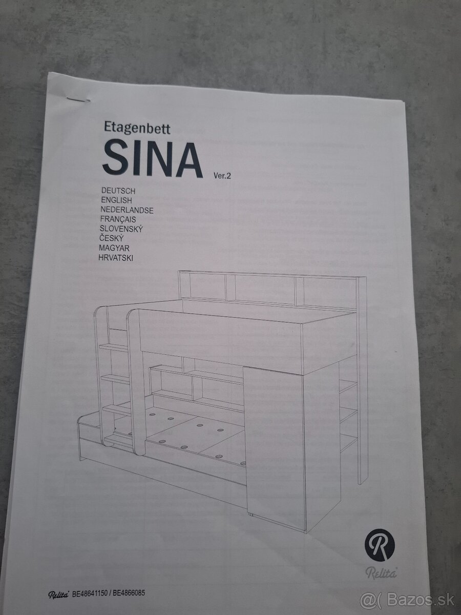 Predám poschodovu posteľ SINA