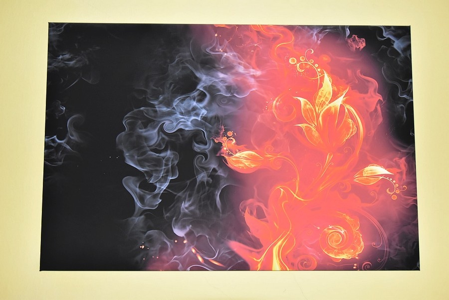obraz na platne 120 x 80 - abstraktny - ohen kvet