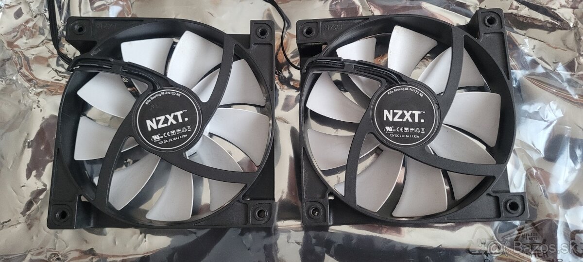 Predám 2 nové a veľmi tiché ventilátori NZXT 120mm