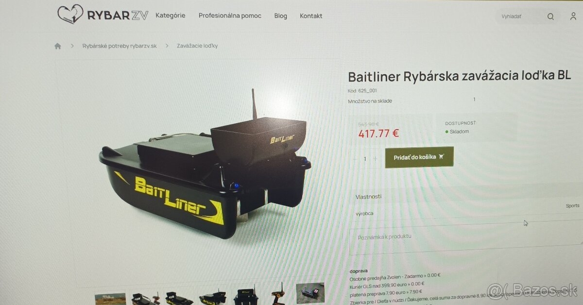 Zavazacia lodka Baitliner
