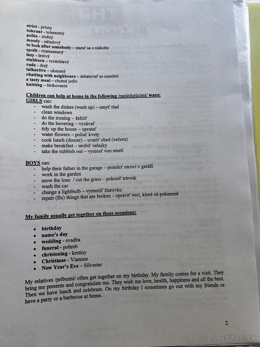 Maturita z angličtiny B1