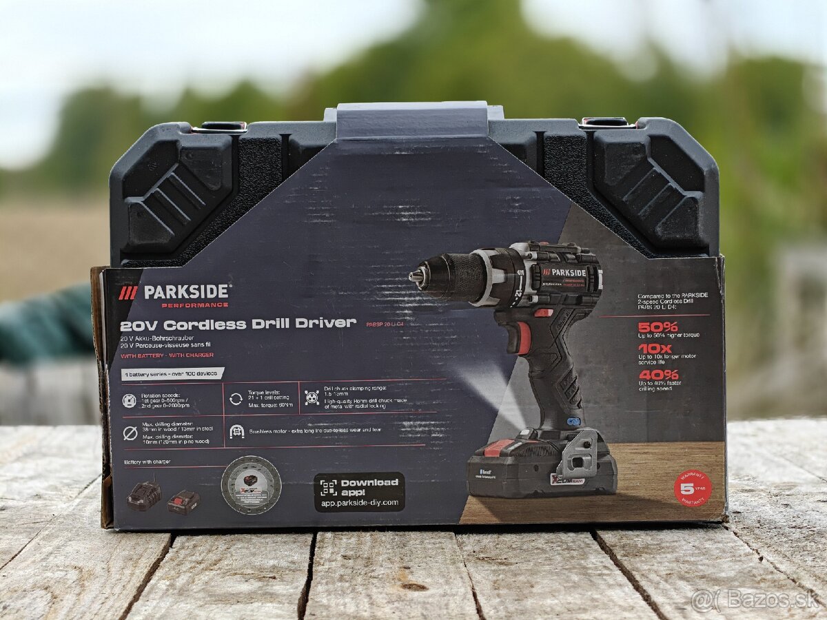 PARKSIDE • aku vŕtací skrutkovač PABSP 20-Li C4