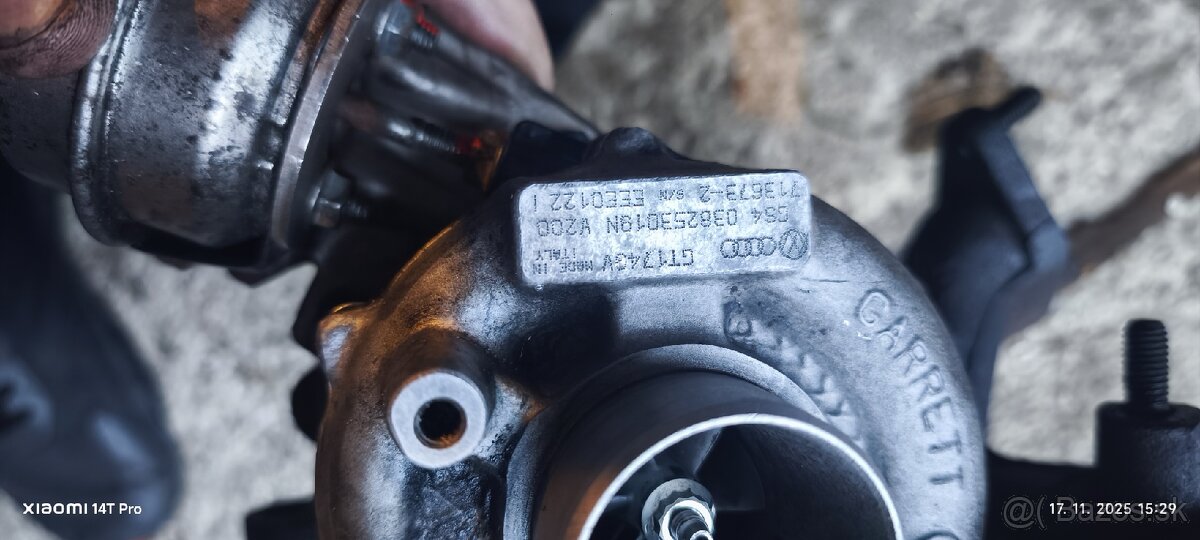 Predám turbo Garrett – po repase – vhodné na 1.9 TDI ALH