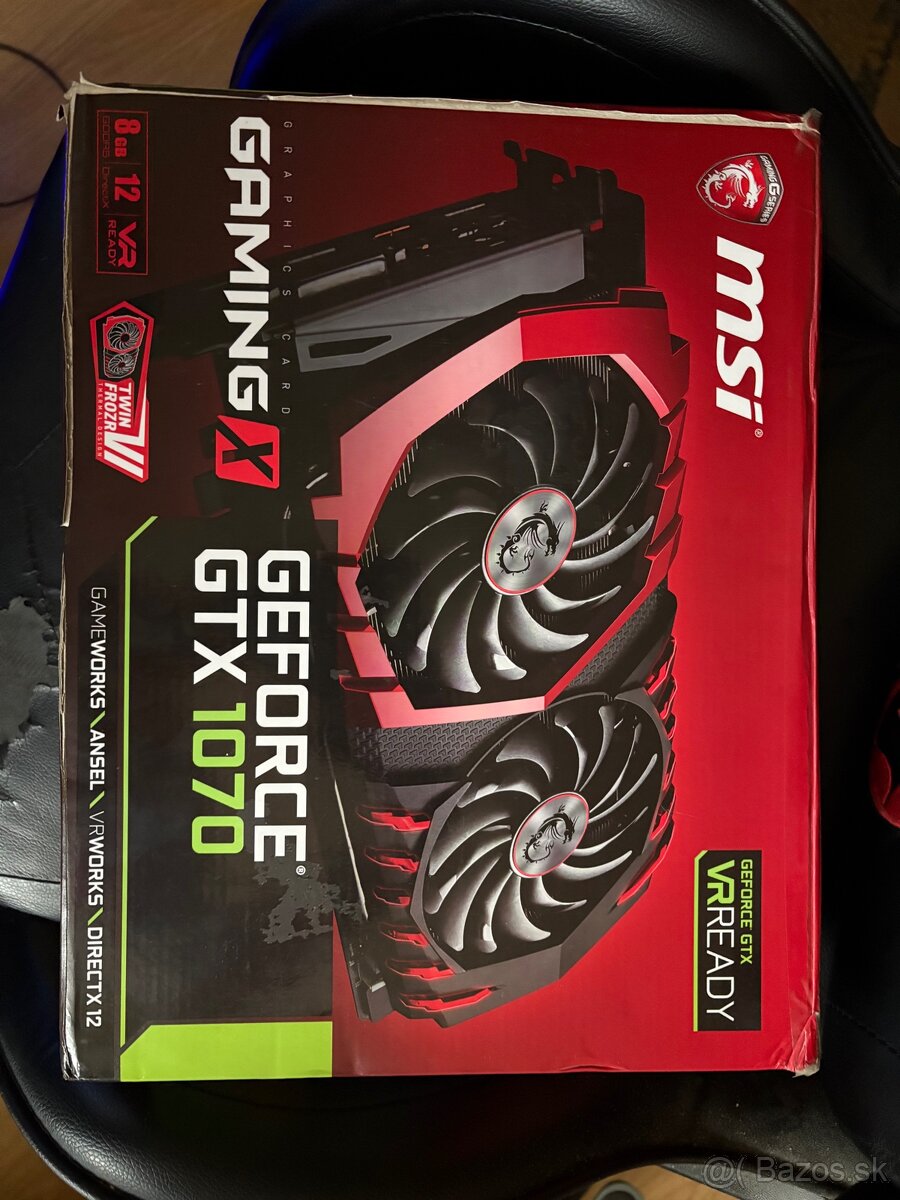 Predám grafickú kartu nVidia GeForce GTX 1070 8GB