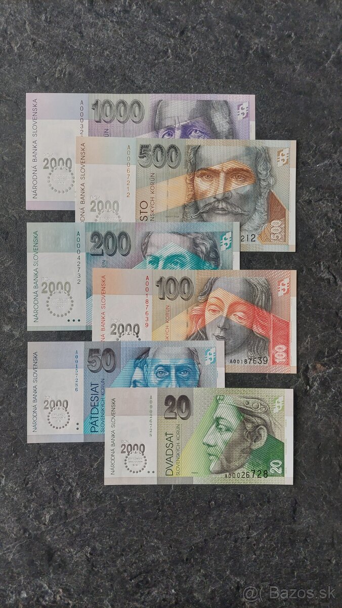 Sada bankoviek SR - Bimilénium 2000, stav N