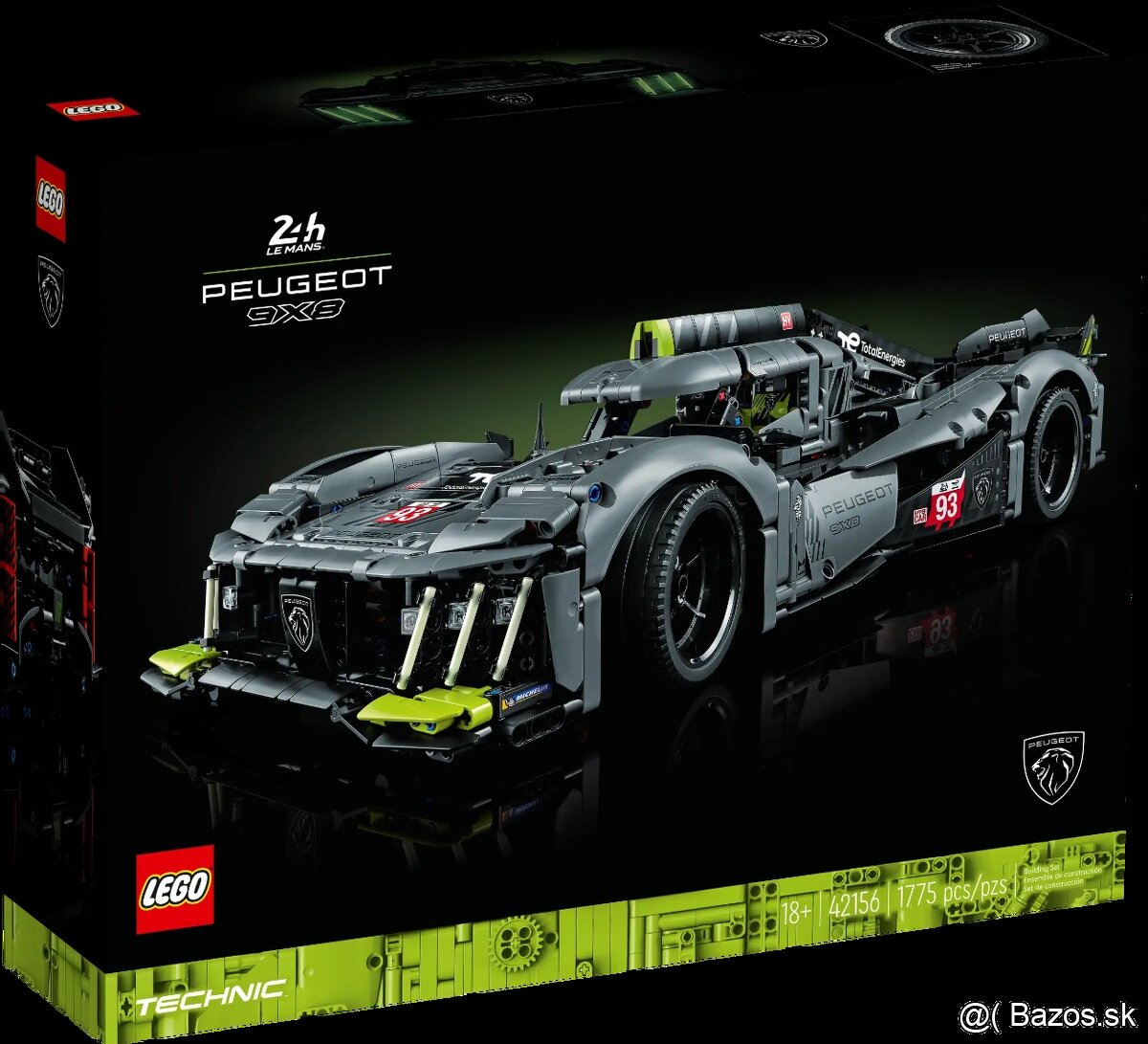 PEUGEOT 9X8 24H Le Mans Hybrid Hypercar Lego 42156