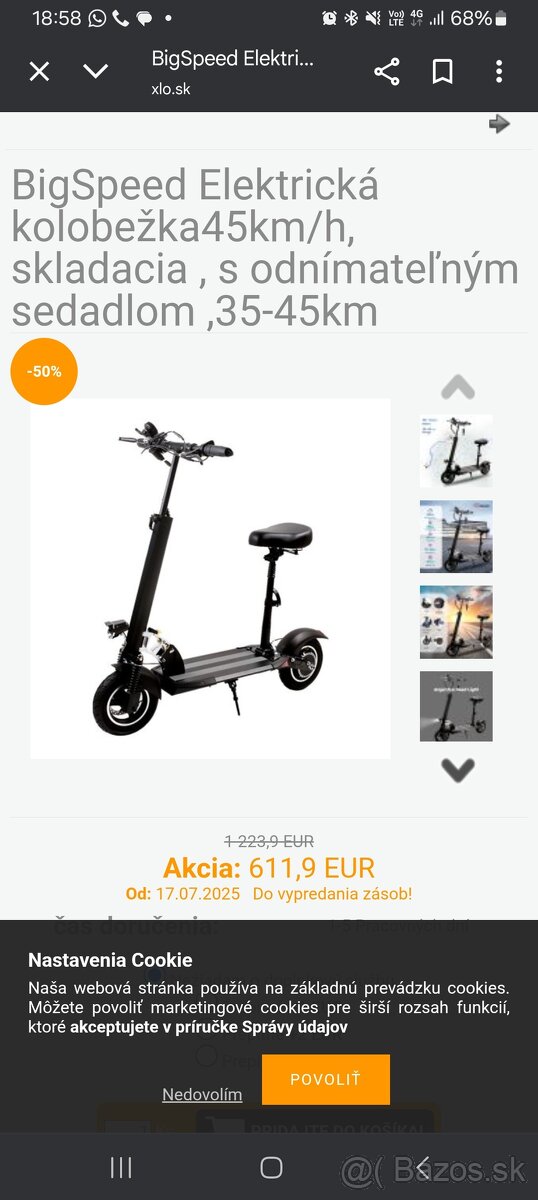 Elektrokolobežka W-tec