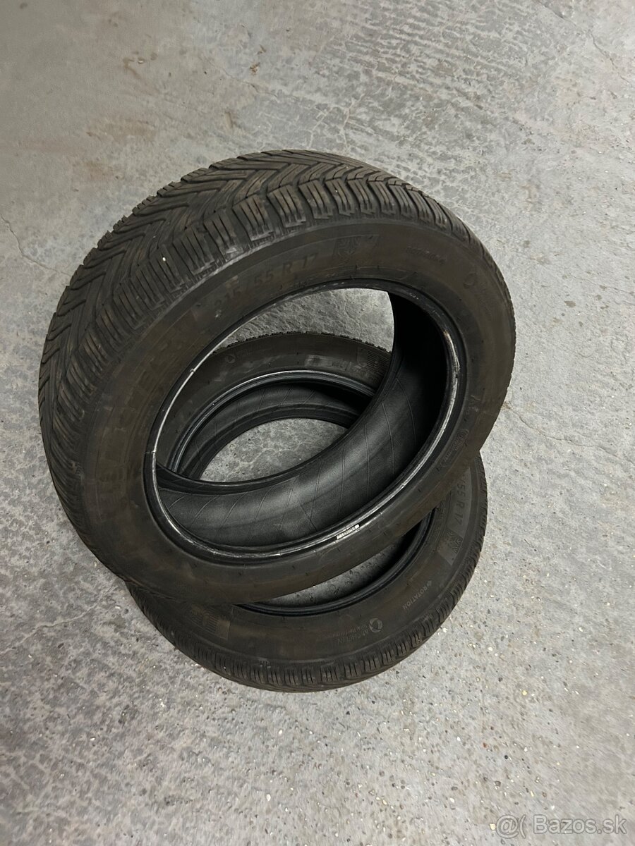 2x Michelin 215/55R17 zimné